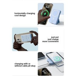 Magnetic Mobile Power Bank, 10,000 mAh Wireless Portable Charger, 22.5W Fast Charging Battery Pack with USB-C, Mobile Holder, Digital Display, iPhone & Samsung Series