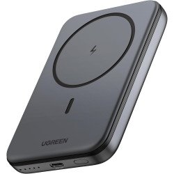 UGREEN Magsafe Power Bank 10000mAh, Wireless Portable Charger Fast Charging, Mobile Phone PD 20W Wired Charging, iPhone Magsafe Charger Battery Pack for iPhone 12-16 Series, Samsung Space Gray