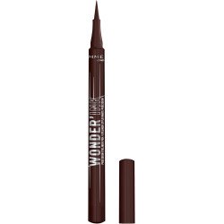 Rimmel Wonder'Ink, 002 Spiced Chestnut, Brown, Eyeliner, Eyeliner Pen, Precision Eyeliner Pen, Matte Eyeliner, Matte Finish, High Pigment, All Day Wear, Waterproof, Smudge-proof, 1ml (0.03oz)