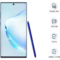 Samsung Galaxy Note 10+ Single SIM 256GB 12GB RAM 5G (UAE Version) - Aura Blue