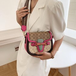 Women Small Crossbody Bags Women Golden Buckle Leather Purse Handbag Fashion Design