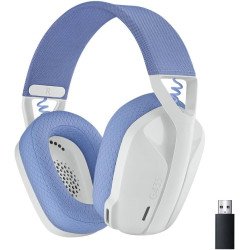 Logitech G435 LIGHTSPEED & Bluetooth Wireless Gaming Headset - Ultra Lightweight 165g over-ear headphones, built-in mics, 18h battery, compatible with Dolby Atmos, PC, PS4, PS5, Mobile - White