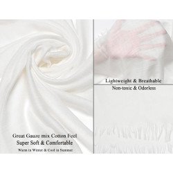 Damen Sommer Schals Baumwolle Leichte Groe Lange Gaze Damenschal Eleganter Plain Tcher 7543