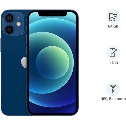Apple iPhone 12 mini (64GB) - Blue (Renewed)