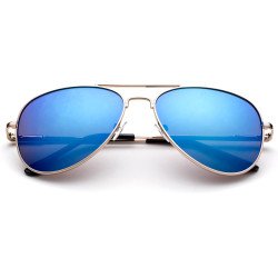 Polarized Kids Teens Juniors Aviator Polarized Sunglasses Stainless Steel Frame Spring Hinge UV Protection
