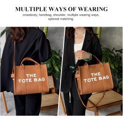 JQAliMOVV The Tote Bags for Women - Large Leather Tote Bag Trendy Travel Tote Bag Handbag Top-Handle Shoulder Crossbody Bags