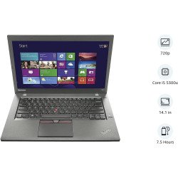 Lenovo ThinkPad T450 Business Laptop, Intel Core i5-5th Generation CPU, 8GB DDR3L RAM, 256GB SSD Hard, 14.1 inch Display, (Renewed) with 15 Days of IT-SIZER Golden Warranty