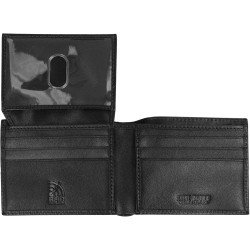 Steve madden Leather Rfid Blocking Wallet With Extra Capacity Id Window