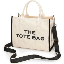 KALIDI Canvas Tote Bags Handbags for Women, Canvas Tote Bag with Zipper and Pockets Canvas Shoulder Bag for Women Ladies Girls Casual Canvas Crossbody Tote Bags for School Travel Work