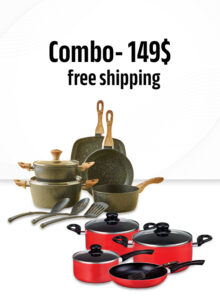 Complete Home Kitchen Bundle – 10‑Piece + 8‑Piece Non‑Stick Cookware Sets